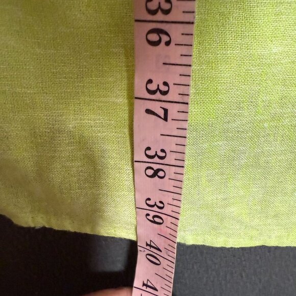 Tahari Roll Tab Sleeve Button Front Shirt Dress Women's Size Medium Lime Green - Picture 2 of 10